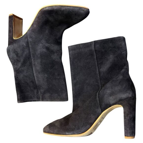 DOLCE VITA Boots Dolce Vita Gray Grey Mid Calf High Heel Ankle Boots Booties Lea